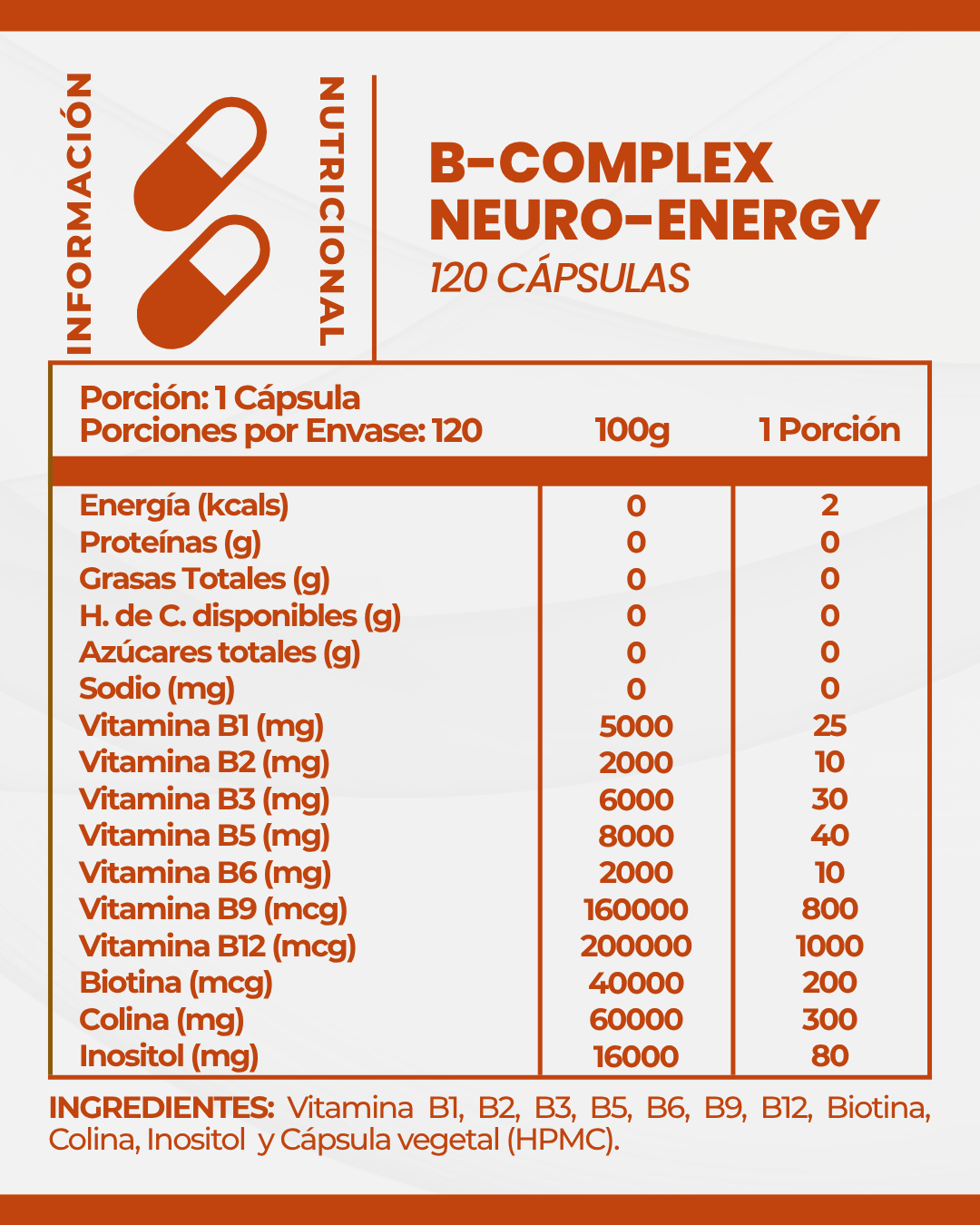 B-COMPLEX Neuro-Energy l 120 Cáps