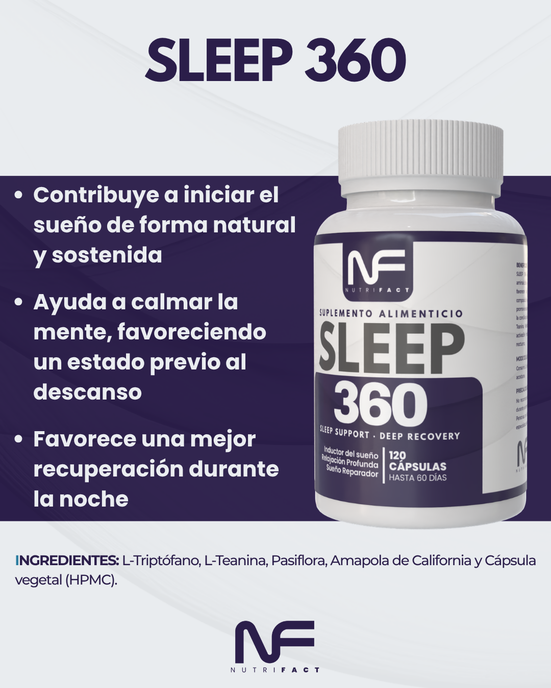 SLEEP 360 l Fórmula Anti Insomnio l 120 Cáps