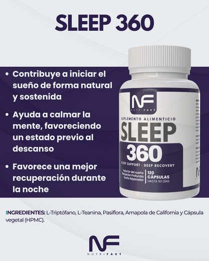 SLEEP 360 l Fórmula Anti Insomnio l 120 Cáps