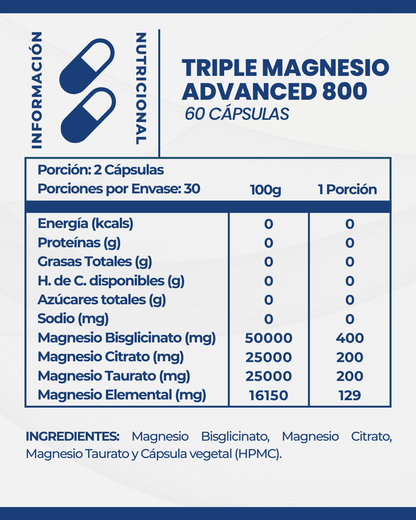 Triple Magnesio ADVANCED 800