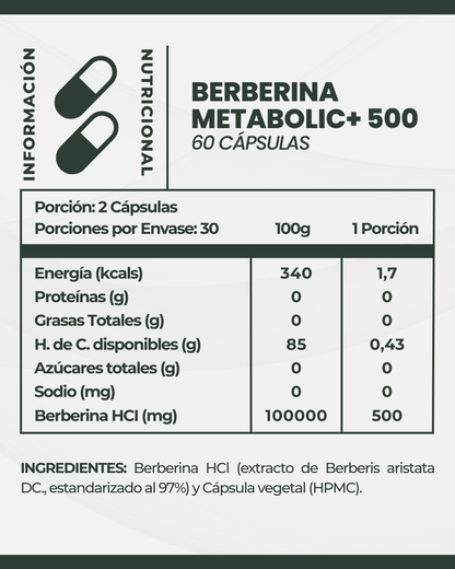 Berberina METABOLIC+500