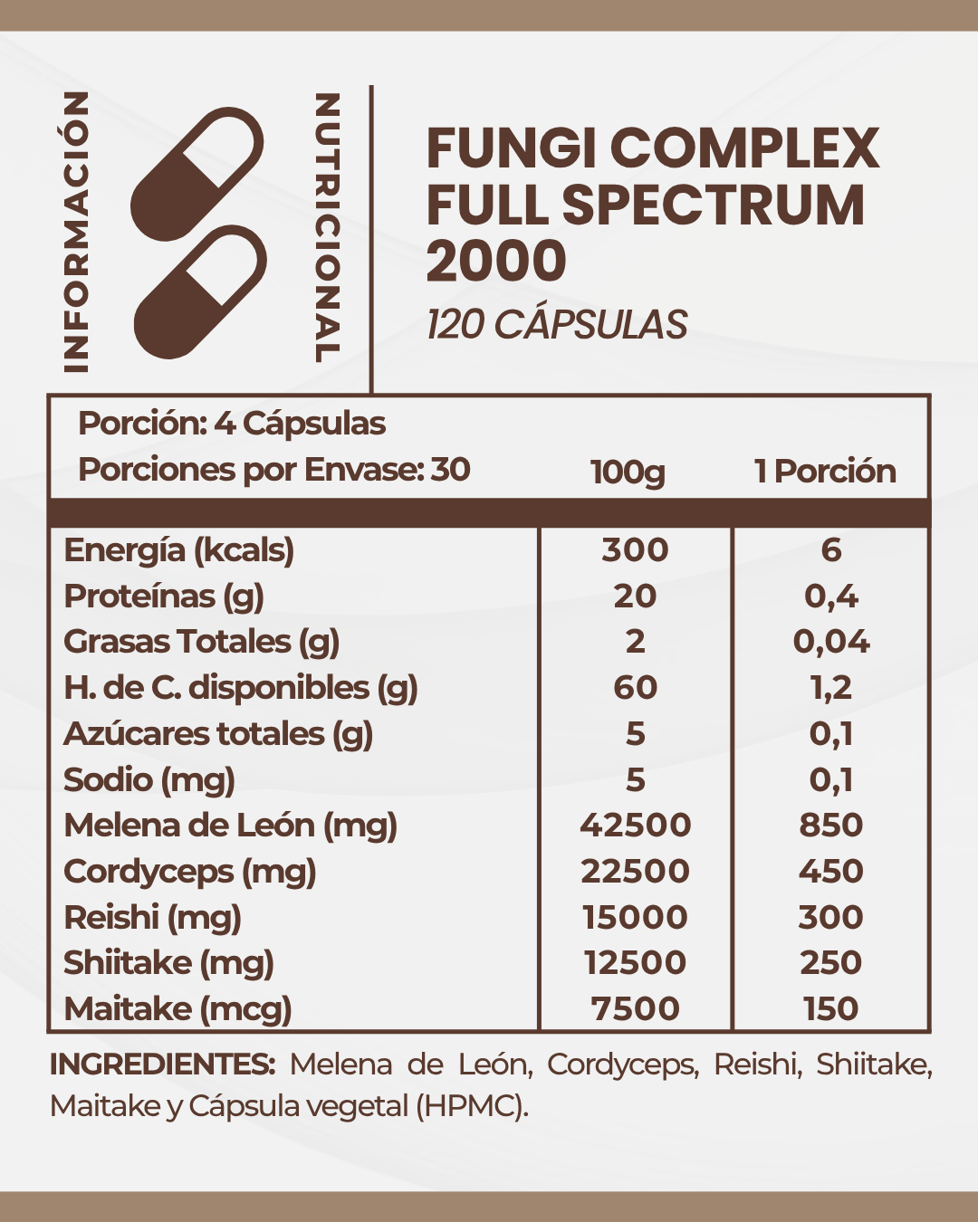 FUNGI COMPLEX Full Spectrum l 120 Cáps