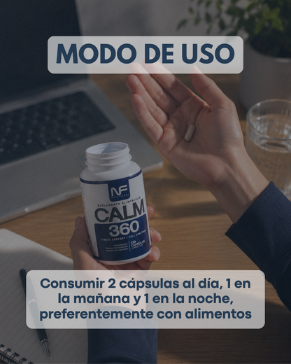 CALM 360 l Fórmula Anti Estrés l 120 Cáps